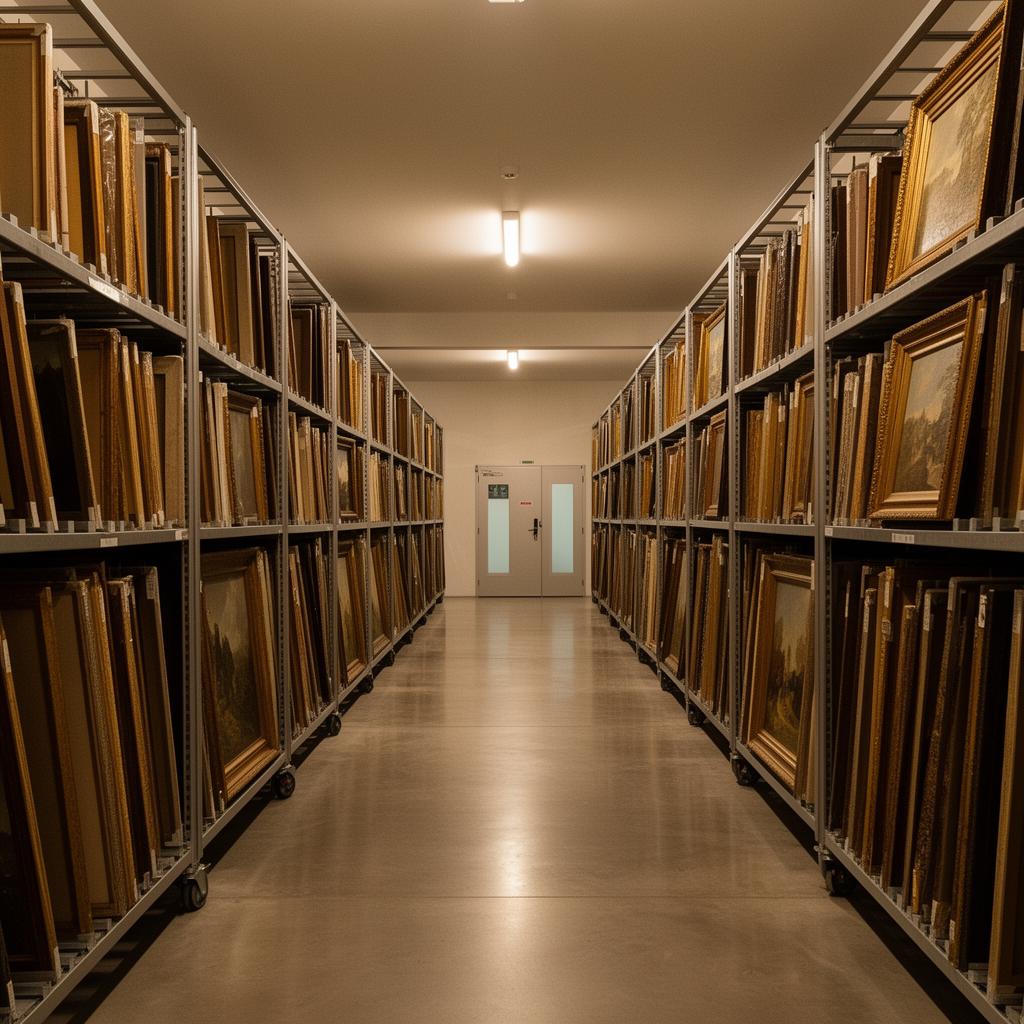 Climate-controlled art storage facility